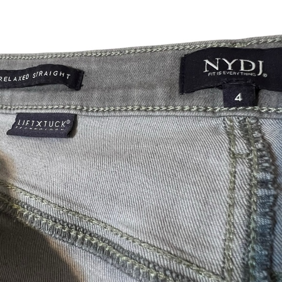 NYDJ Relaxed Straight Leg Lift x Tuck Jeans in Grey Size 4 - Picture 7 of 11